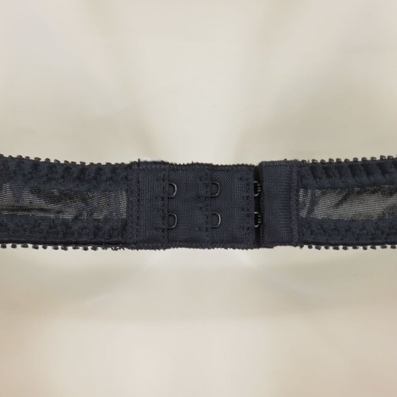 VTG Lilyette 36B Bra Style 96033 Black Floral Flower Lace Underwire Unlined Bow - Picture 6 of 13